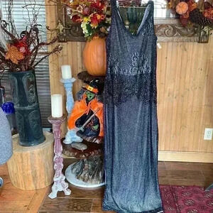 Ladies blushe impressions black gown. Size 10. This dress is stunning!